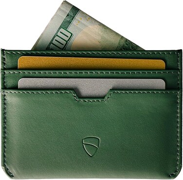 Vaultskin MOORGATE Slim Card Holder - Minimalist Leather Wallet, RFID Blocking Sleeve, Fits Front Pocket, for Men and Women
