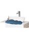 TERRIFI Silicone Sink Splash Guard, Water Splatter Protector for Kitchen and Bathroom Sinks, Non-Slip Suction Cup Base, Faucet Backsplash Guard, Dishwasher Safe, Blue