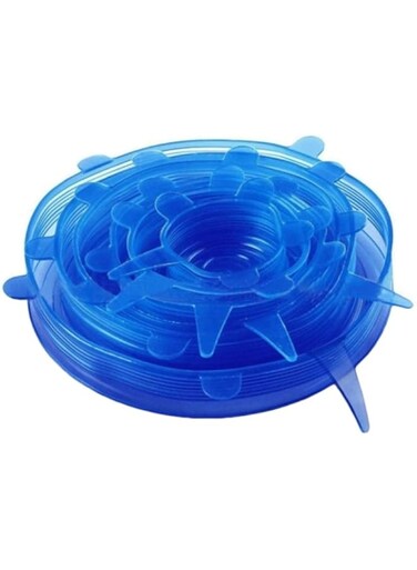 Dubai Gallery 6-Piece Stretch Fresh Food Storage With Cover Blue