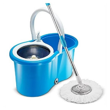 GENNEXT  Spin Mop With Bucket For Floor Cleaning, Microfiber Mops and Bucket with Wringer Set, Adjustable Handle, 360 Spinning Mop For Wet &amp; Dry Use