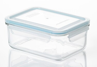 Rectangular Glass Food Storage Container 1100ml Airtight BPA Free Microwave Safe