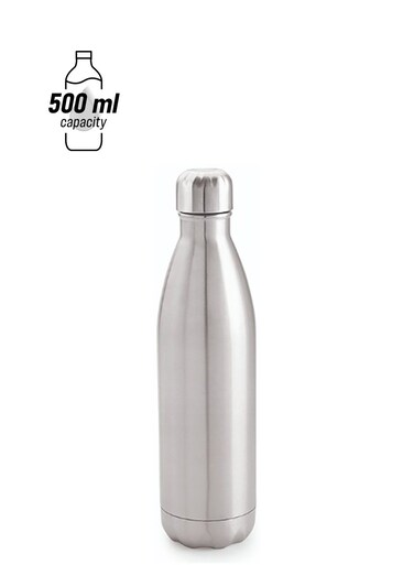 Vacuum Cola Water Bottle Silver