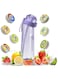 TOYBY Sports Air Water Bottle BPA Free Starter up Set Drinking Bottles,650ML Fruit Fragrance Water Bottle,with 1 Random Flavour pods 0% Sugar Water Cup,for Gym and Outdoor (Purple)