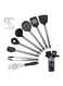 HOME 8-Piece Kitchen Utensils Set Black