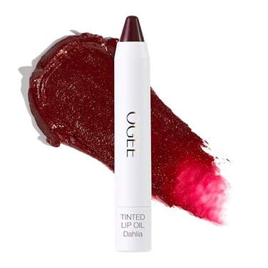Ogee Tinted Sculpted Lip Oil - Lip Stain Made With 100% Organic Coconut Oil, Jojoba Oil, And Vitamin E - Best As Lip Balm, Lip Color Or Lip Treatment - Dahlia
