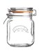 Kilner Square Glass Clip Top Preservation Storage Jar, 1 Litre