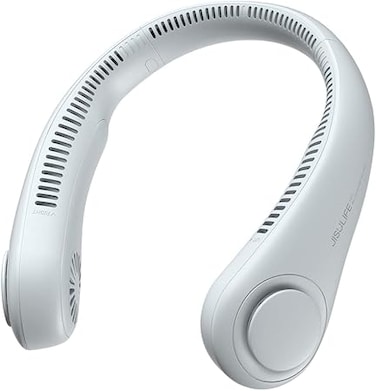 Portable Neck Fan, Hands Free Bladeless Fan, 4000 mAh Battery Operated Wearable Personal Fan, Leafless, Rechargeable, Headphone Design, USB Powered Desk Fan, 3 Speeds