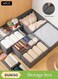 6 Pcs Wardrobe Clothes Organizer,Multifunctional Foldable Storage Box&iuml;&frac14;&OElig; Wear Resistant and Easy to Clean&iuml;&frac14;&OElig;Moisture and Mold Prevention&iuml;&frac14;&OElig;for Storing Shirts, T Shirts, Socks, Underwear, Documents, Small Items&iuml;&frac14;&OElig;Grey