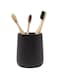 Yew Design - Matte Black Toothbrush Holder for Bathroom - Toothpaste Holder and Cup