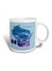 Flag And County Map Printed Mug Multicolour