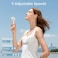 JISULIFE Mini Portable Fan-Bladeless Safe Design, Powerful Turbo Handheld Fan with 5 Speeds, 16Hrs Max Cooling Time，USB Rechargeable, Small Pocket for Travel/Lash, Gifts For Girls/Women