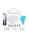 21-Piece Cake Decorating Kit White/Silver/Blue 28cm