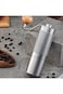 Manual Coffee Grinder with Stainless Steel Burr, Al-Alloy Body, Wood Handle, Portable Hand Mill