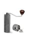 Manual Coffee Grinder with Stainless Steel Burr, Al-Alloy Body, Wood Handle, Portable Hand Mill