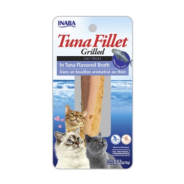 Inaba Grilled Tuna Fillet in Tuna Broth Cat Treat 15G, Delicious &amp; Healthy Snack, Food Topper, Pill Assist, Training Treat, Natural &amp; Grain Free