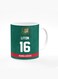 Designer Printed Coffee Mug with Heavy Duty Handle 11oz Ceramic Personalised Gift Mugs Cup [Microwave Safe &amp; Dishwasher Proof ] - Cricket Player - Liton Das, Jersey Number - 16 (With Logo)