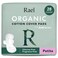 Rael Pads For Women, Organic Cotton Cover - Period Pads With Wings, Feminine Care, Sanitary Napkins, Light Absorbency, Unscented, Ultra Thin (Petite, 28 Count)