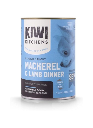 Kiwi Kitchens Mackerel &amp; Lamb Dinner Canned Wet Dog Food 375G