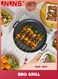 BBQ Grill Pan,30cm Nonstick Grill Pan For Stove Tops,Round Grill Indoor Barbecue,KBBQ Pan,Easy Cleaning,Dishwasher Oven Safe