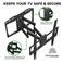 Full Motion TV Mount for 26-75" TVs with Swivel Tilt Extension Leveling Max Hole 400x400mm &amp; 99lbs