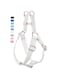 Soft Leather No Pull Dog Harness - Adjustable Step in Dog Harness with Rose Gold Heavy Duty Metal Buckle, Freedom Nylon Dog Halter Vests for Small Medium Large Dogs Easy Walking Training (White,S)