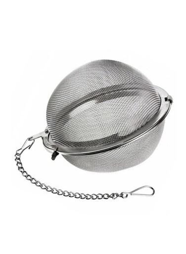 Durable Fine Mesh Strainer Tea Ball Filter With Chain Stainless Steel Strainer To Brew Loose Leaf Tea Spices &amp; Seasonings 55mm