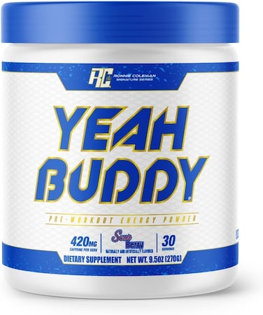Ronnie Coleman Signature Series Yeah Buddy 30 Serve Pre-Workout Supplement, Sour Berry, 270 Gram