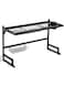 Organizer Dishes Drying Rack Over Sink Drain Rack Kitchen， Drainer Shelf for Kitchen Supplies Storage Counter Organizer Utensils Holder Stainless Steel Display- Kitchen Space Save Must Have （black）