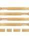 CozyVenient Adjustable Bamboo Drawer Dividers for Clothes, Kitchen Utensils, Office Desks, Bathroom Accessories, Socks and Underwear, and Personal Items, 4 Dividers with 4 Partitions