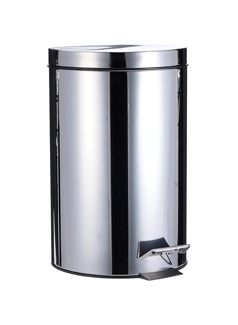 Vague Stainless Steel Pedal Bin, Silver 12 Litre Capacity 13-1436