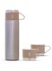 HYDROBREW Insulated 500ml Vacuum Flask w/ 2x 150ml Cup-Ivory