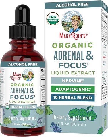 Nootropic Focus Supplement for Adults   USDA Organic Brain Supplement with Ginkgo Biloba &amp; Astragalus   Focus &amp; Adrenal Support   Brain and Memory Drops   Vegan   Non-GMO   Gluten Free   30 Servings