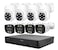CRONY NVS008 Security Camera System 8 Channel 5MP Outdoor Indoor Surveillance DVR Kit with 8pcs 5MN AHD Cameras with Audio Night Vision Motion Detection
