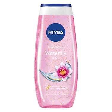 NIVEA Shower Gel Body Wash Waterlily &amp; Oil with Caring Oil Pearls and Waterlily Scent 250ml