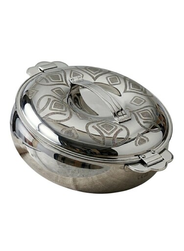 Hotpot Crown   Premium Insulated Stainless Steel Casserole   Keeps Food Hot &amp; Fresh for Hours   Leak-Proof   Elegant Crown Design Etching Finish- 1500ML