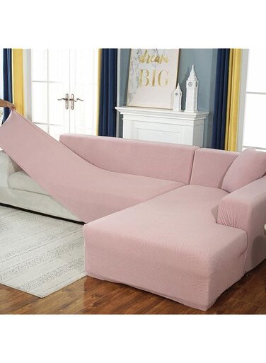 DAPAIZI L Shape Sofa Cover Stretch Fabric Sectional Sofa Covers, Durable Spandex Chaise Louge Furniture Protector (L-shaped Corner Sofa Need To Buy Two). (SFT-16,1 seater)