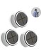 ALMEKAQUZ 3Pcs Towel Hooks Kitchen, Round Adhesive Dish Towel Hook, Premium Chrome Finish &amp; Easy Installation Wall Mount Hand Towel Hook for Bathroom, Shower