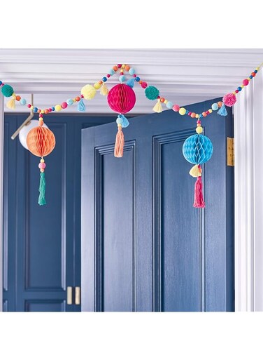 Talking Tables Boho Mix Fabric Garland, 1 Meter Length