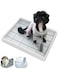 Dog Toilet Tray Pet Potty Training Pad Indoor Puppy Pee Toilet Restroom with Simulation Pillar Post Holder, No-Leak Washable Odourless Small Medium Dog Urine Mat Cat Rabbit Portable Mesh Potty Trainer