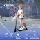 Crony HL-B1 Kids Electric Scooter, Lightweight Foldable Kick Scooter, 10-14KM/H Speed, 5-8KM Range, LED Big Display, Footwell Light, Bluetooth Speaker, Rechargeable Battery, Anti-Slip Deck, Black