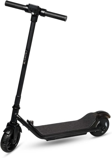 Crony HL-B1 Kids Electric Scooter, Lightweight Foldable Kick Scooter, 10-14KM/H Speed, 5-8KM Range, LED Big Display, Footwell Light, Bluetooth Speaker, Rechargeable Battery, Anti-Slip Deck, Black