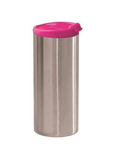 Zak Designs (Fuchsia) - Stainless Steel Double Wall Vacuum Travel Mug - 35 Cl Stainless Steel/Fuchsia Lid