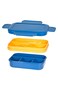 Lunch Bento Box, Stackable Bento Lunch Box, 8-Compartment Double-Layer Food Storage Container with Cutlery Set, Leak-Proof Food Grade, Falafel Box for School, Work Travel Camping (Blue)