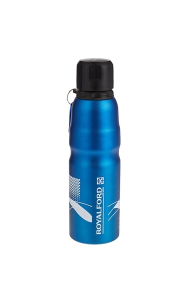 Royalford Stainless Steel 750ml Water Bottle - Reusable Water Bottle Wide Mouth with Hanging Clip   Sports Bottle   Perfect while Travelling, Camping, Trekking &amp; More