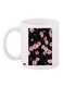 Flower Printed Coffee Mug White/Pink/Black 11ounce