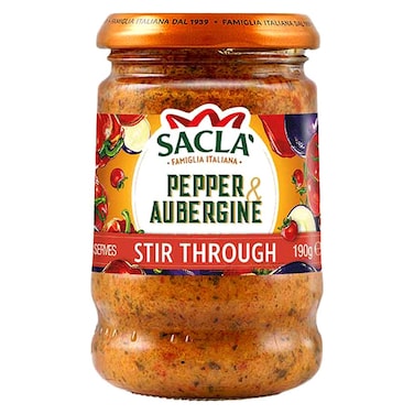 Sacla Pepper and Aubergine Pesto, 190g
