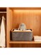 HOME Velora Foldable Laundry Basket Bamboo Storage Bin With Fabric Large Organizer 45.5X35.5X22.5 Cm