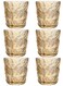 Brown Textured Glass Drinking Cups &acirc;&euro;&ldquo; 280ML Each, Premium Decorative Glassware For Coffee&iuml;&frac14;&OElig;Water, Juice &amp; Beverages