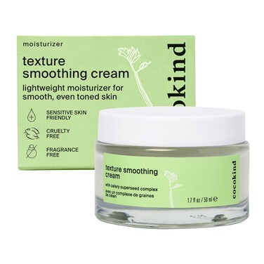 CocokindTexture Smoothing Cream, Face Moisturizer with Squalane, Celery Seed and Cucumber, Face Lotion Moisturizer Face, Hydrating Face Cream
