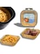 Basics Air Fryer Paper Liners -100pcs Non-Stick Parchment Paper for Air Fryer Oil-proof Air Fryer Disposable Paper - Square Baking Paper - Brown - Square - 6.3inch/16cm.